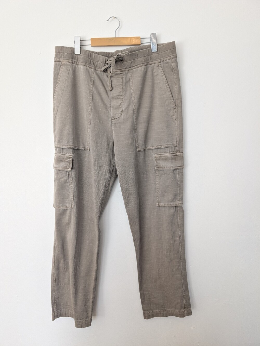 NWT James Perse Los Angeles Mens Pigment Dyed Utility Cargo Pants Khaki Sz 3 / L
